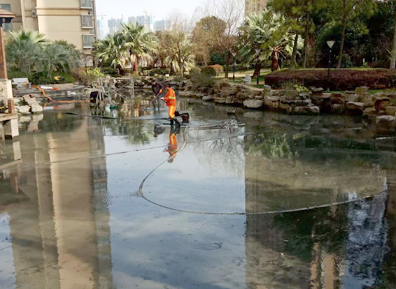 息县景观池淤泥清理